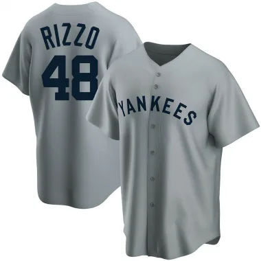 Anthony Rizzo Men's Replica New York Yankees Gray Road Cooperstown Collection Jersey