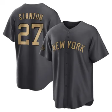 Giancarlo Stanton Youth Replica New York Yankees Charcoal 2022 All-Star Game Jersey