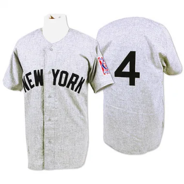 Lou Gehrig Men's Replica New York Yankees Grey 1939 Throwback Jersey