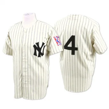 Lou Gehrig Men's Replica New York Yankees White Throwback Jersey