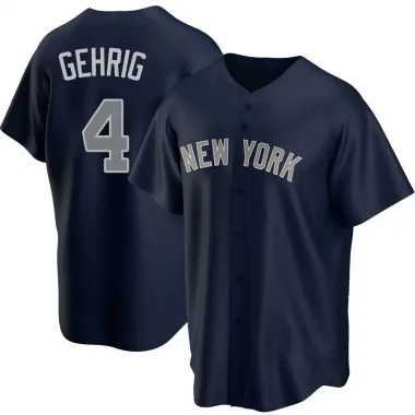 Lou Gehrig Youth Replica New York Yankees Navy Alternate Jersey