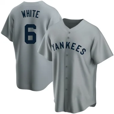 Roy White Men's Replica New York Yankees Gray Road Cooperstown Collection Jersey